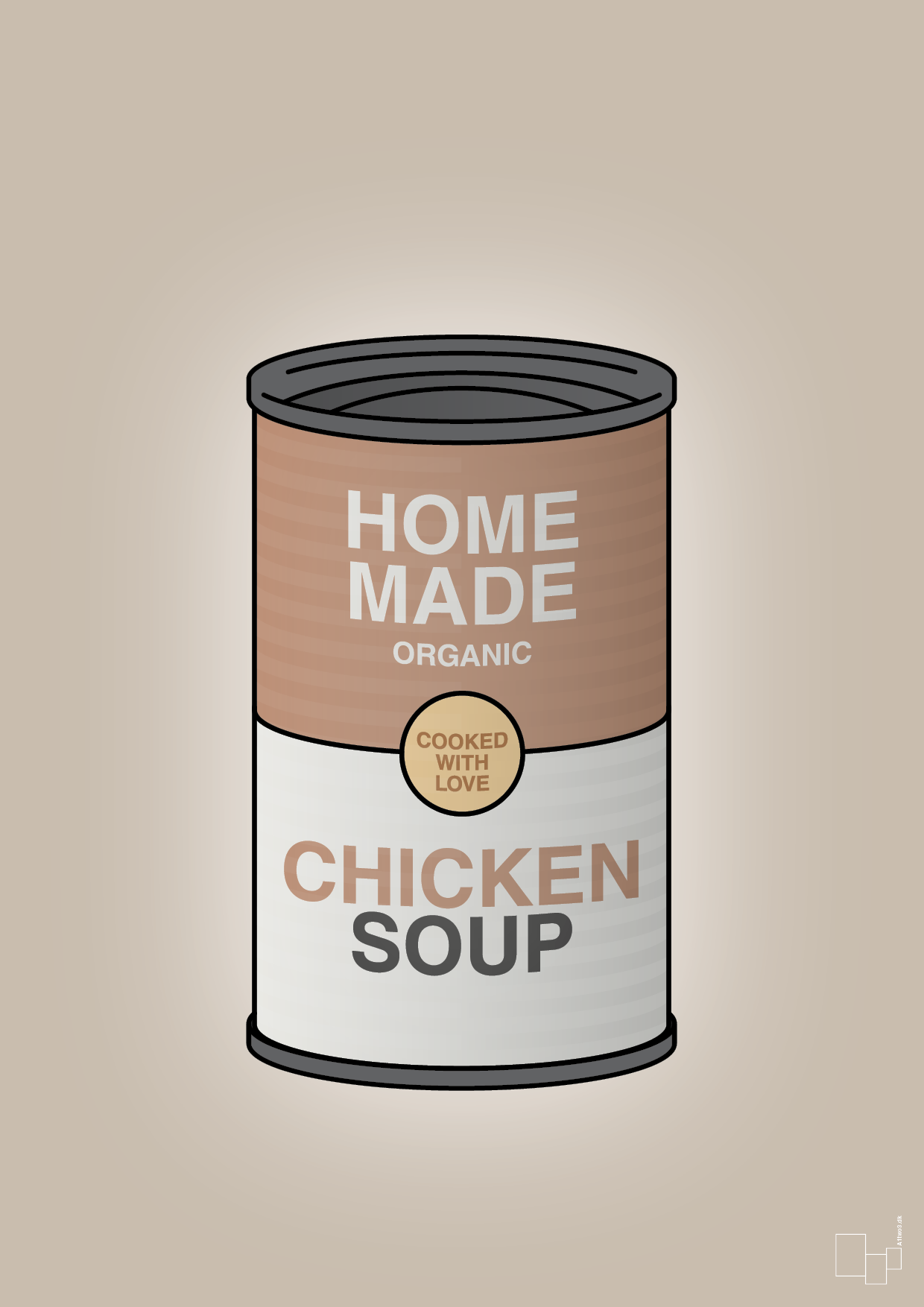 dåse med chicken soup - Plakat med Mad & Drikke i Creamy Mushroom