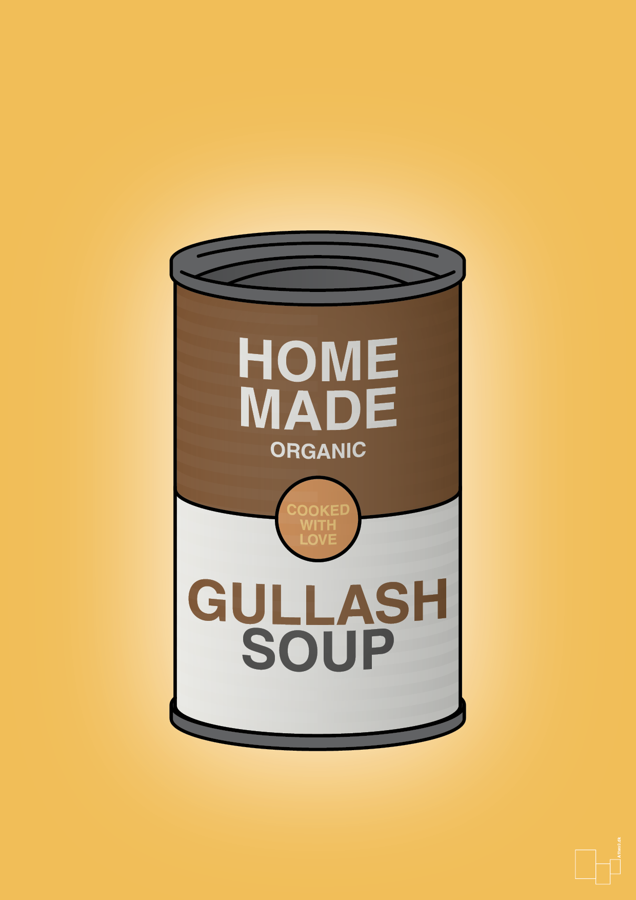 dåse med gullash soup - Plakat med Mad & Drikke i Honeycomb