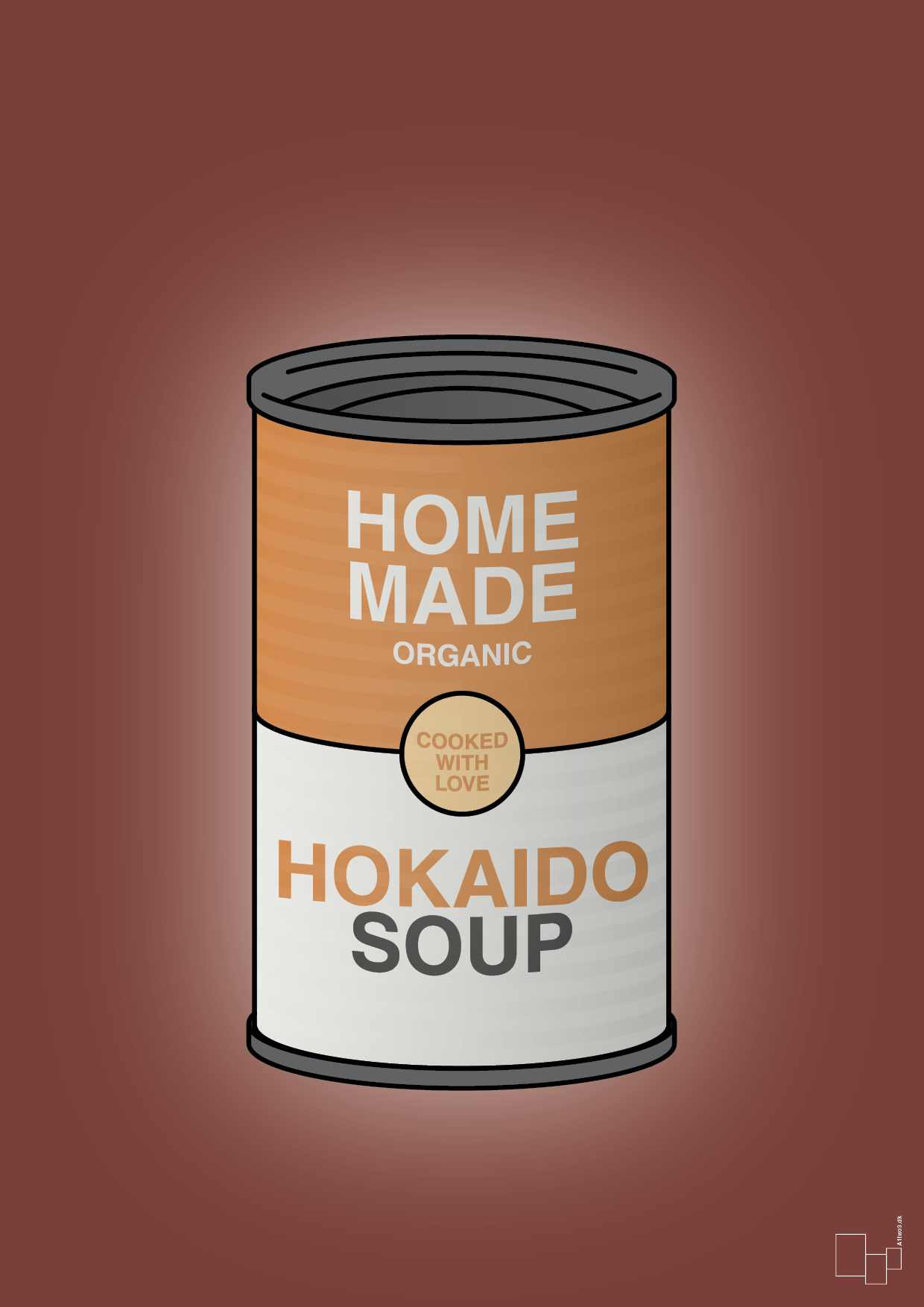 dåse med hokaido soup - Plakat med Mad & Drikke i Red Pepper