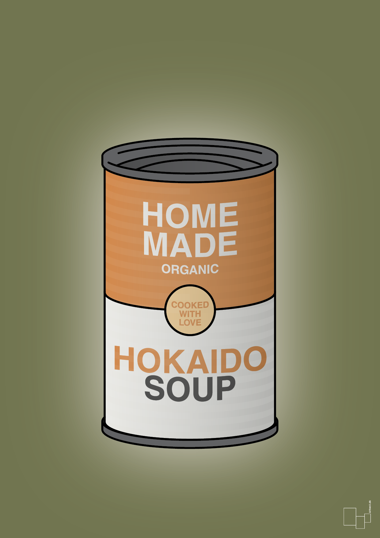 dåse med hokaido soup - Plakat med Mad & Drikke i Secret Meadow