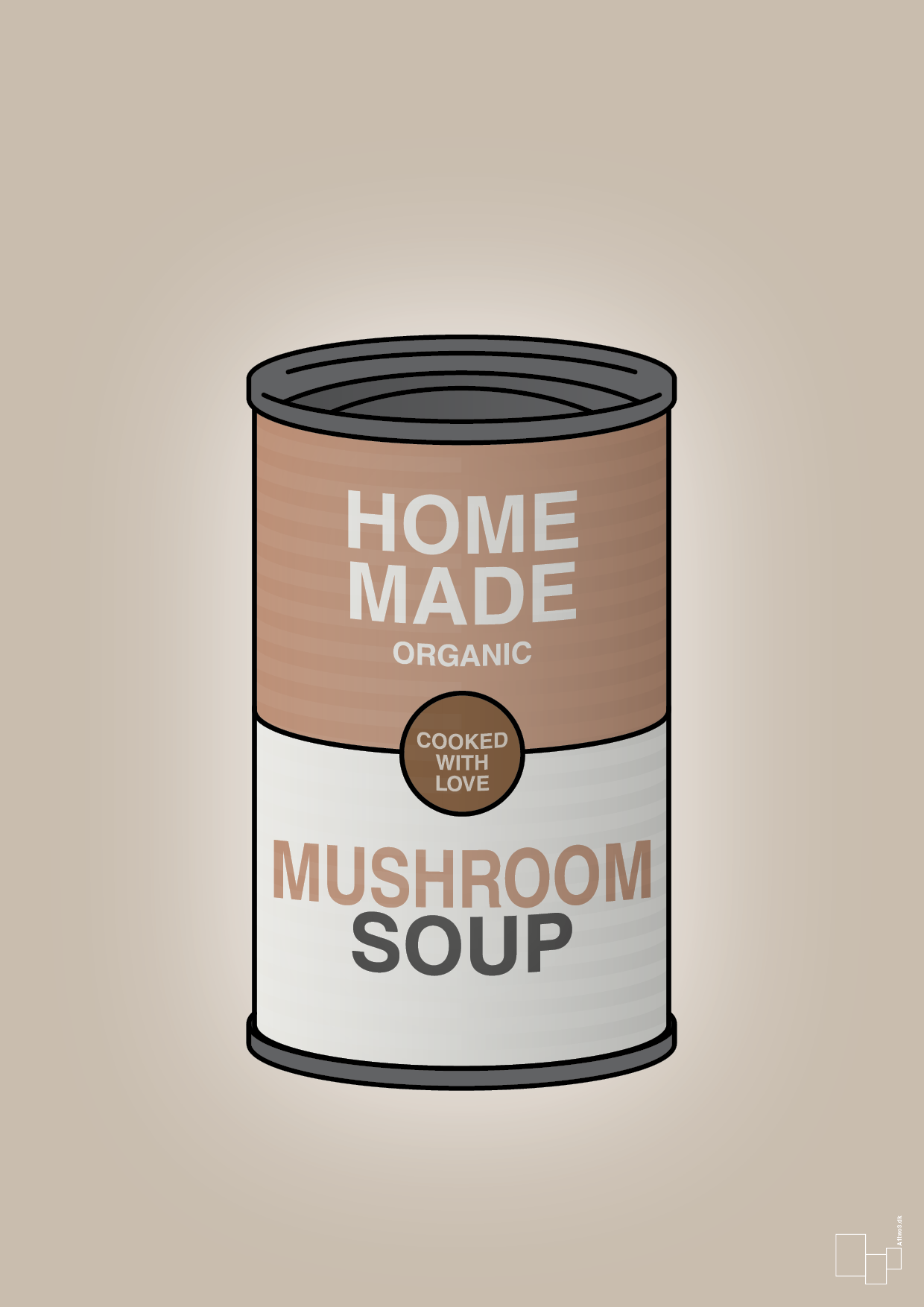 dåse med mushroom soup - Plakat med Mad & Drikke i Creamy Mushroom