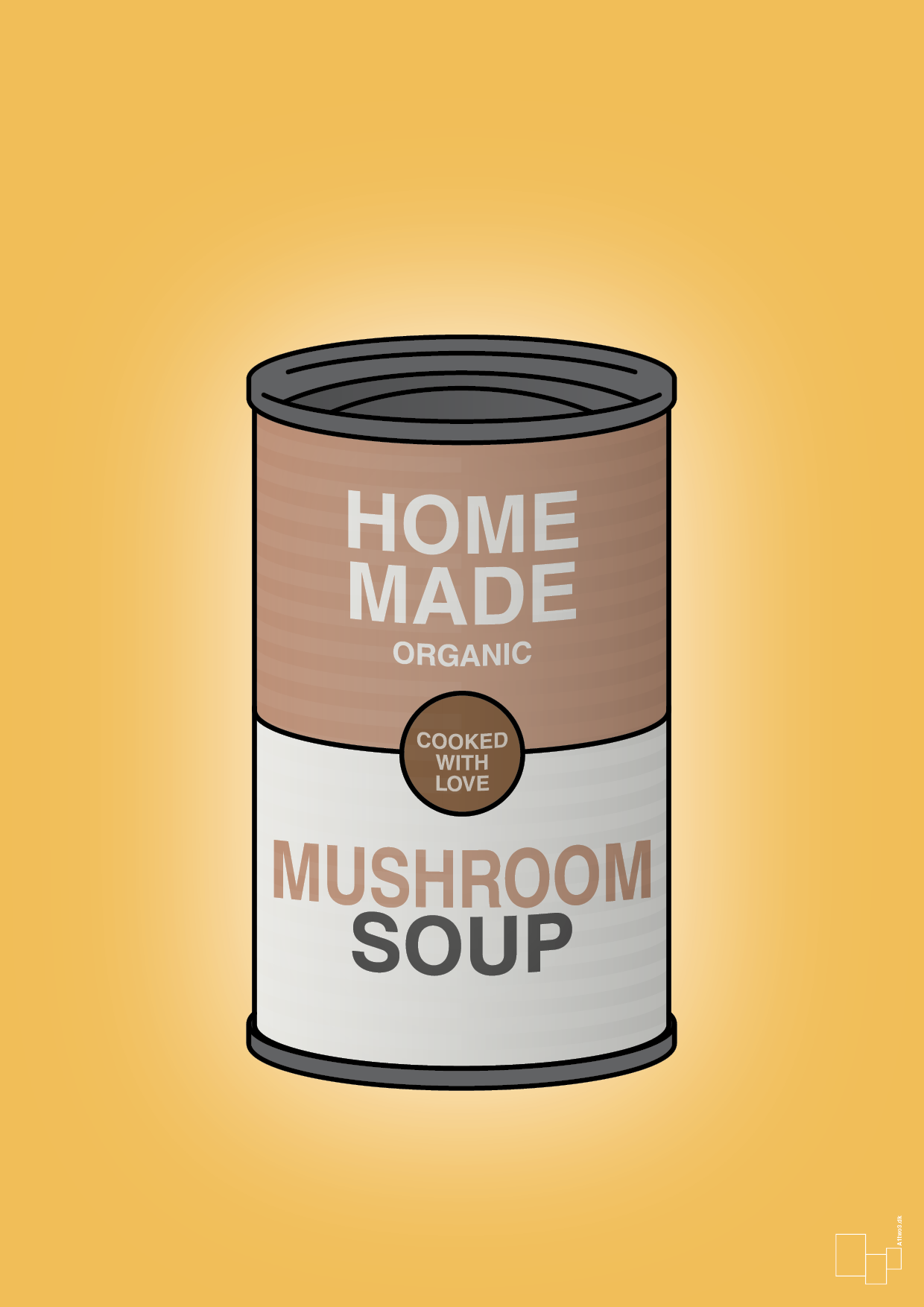dåse med mushroom soup - Plakat med Mad & Drikke i Honeycomb