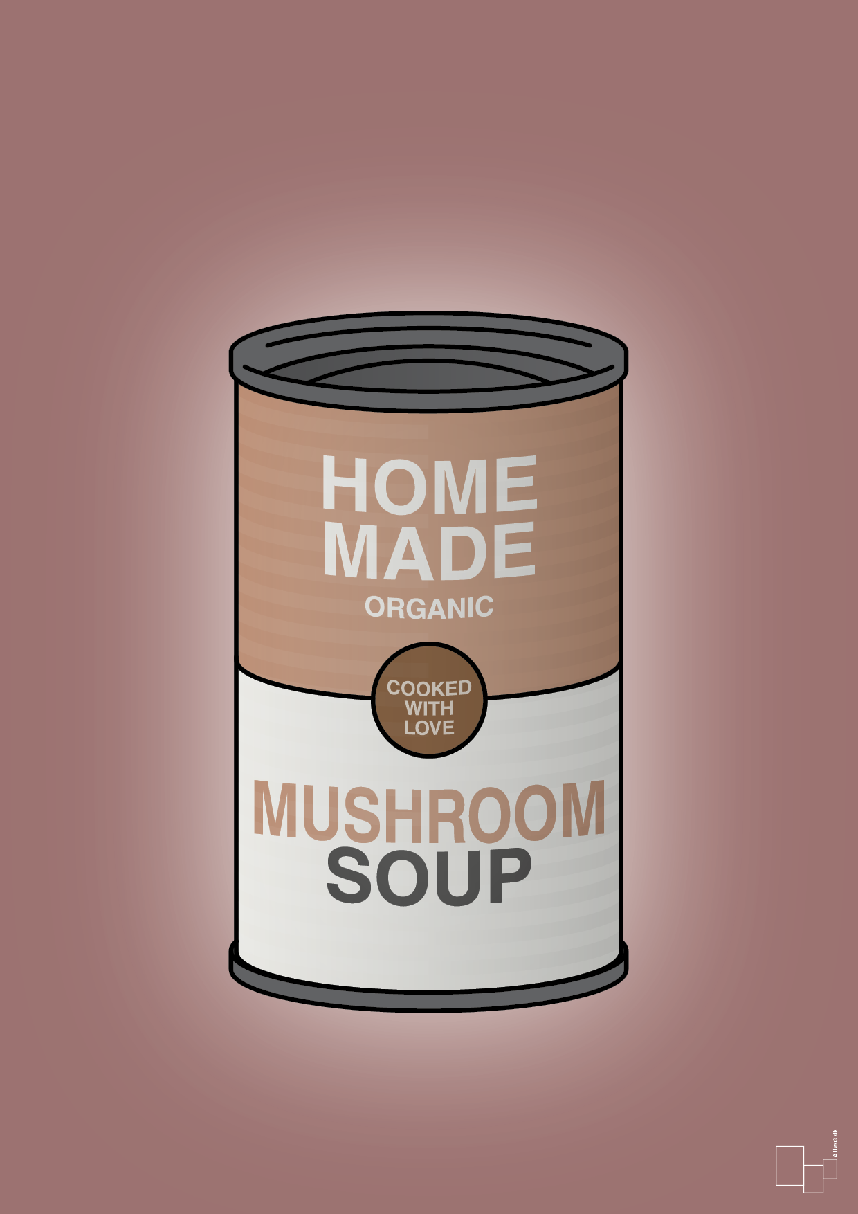dåse med mushroom soup - Plakat med Mad & Drikke i Plum