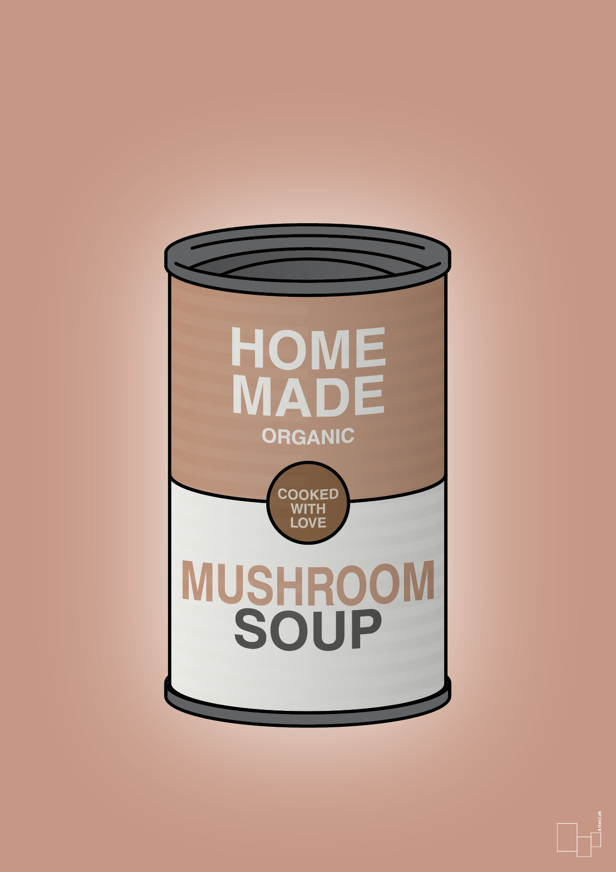 dåse med mushroom soup - Plakat med Mad & Drikke i Powder
