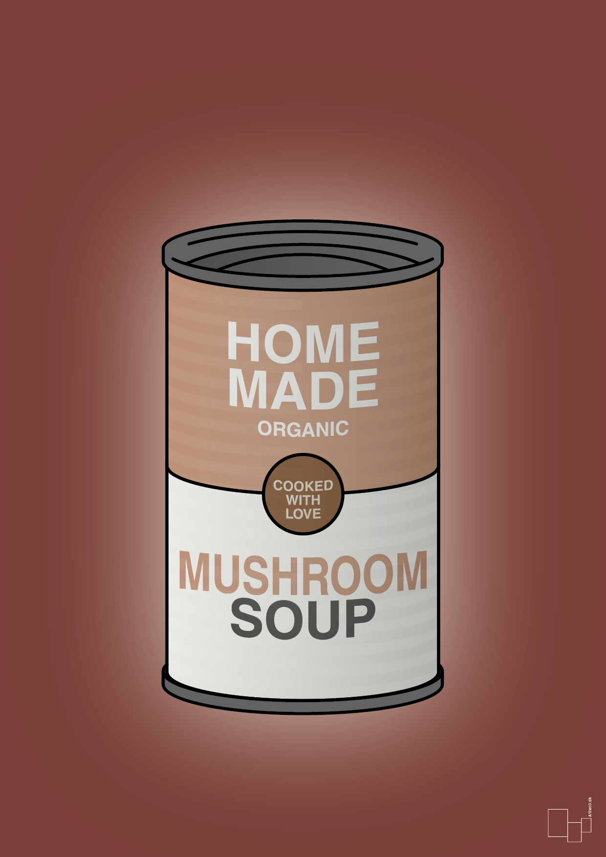 dåse med mushroom soup - Plakat med Mad & Drikke i Red Pepper