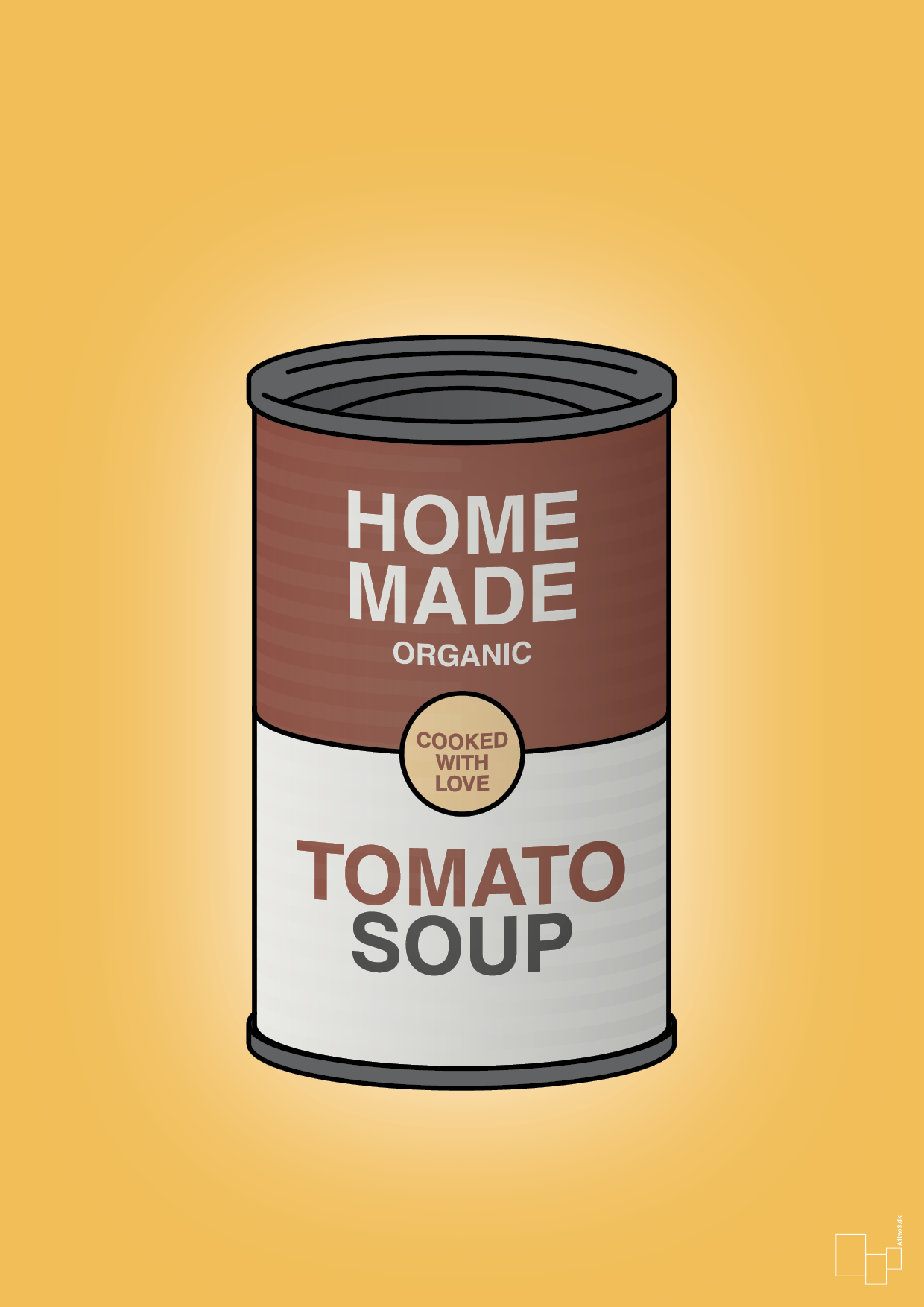 dåse med tomato soup - Plakat med Mad & Drikke i Honeycomb