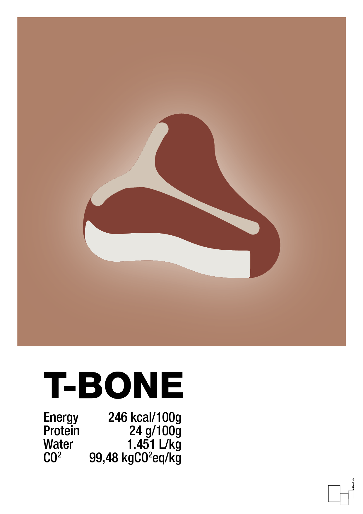 t-bone nutrition og miljø - Plakat med Mad & Drikke i Cider Spice
