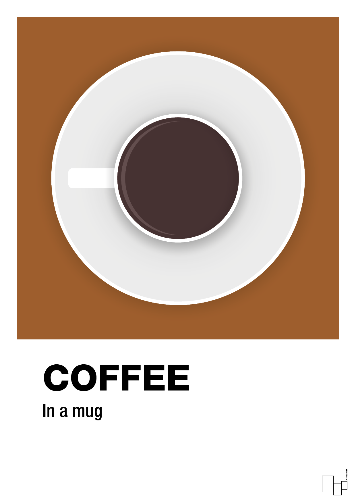 coffee in a mug - Plakat med Mad & Drikke i Cognac