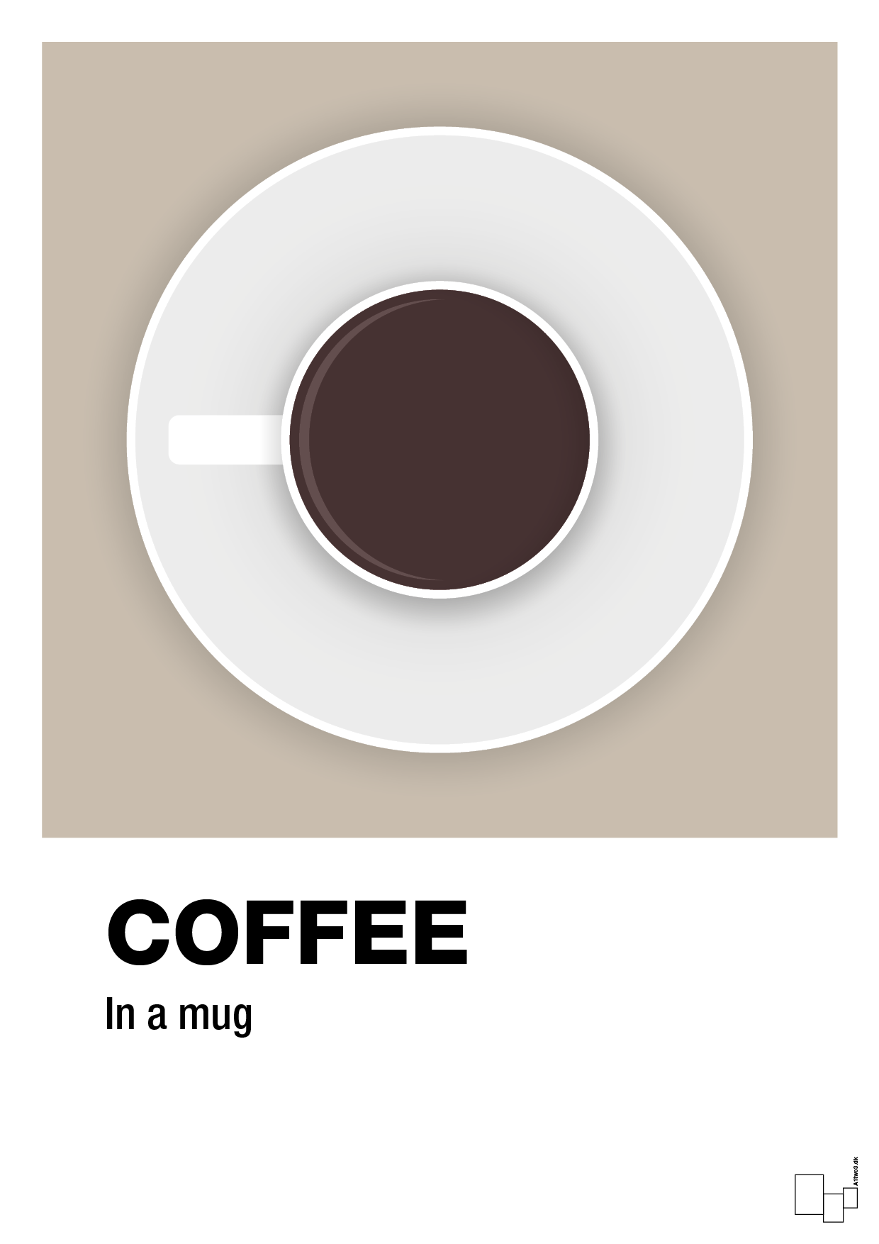 coffee in a mug - Plakat med Mad & Drikke i Creamy Mushroom