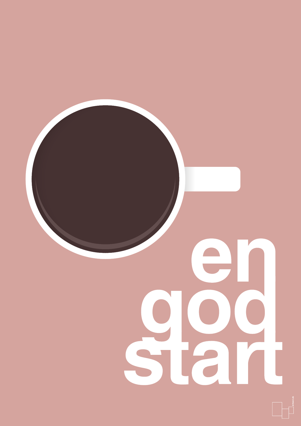 en god start - Plakat med Mad & Drikke i Bubble Shell