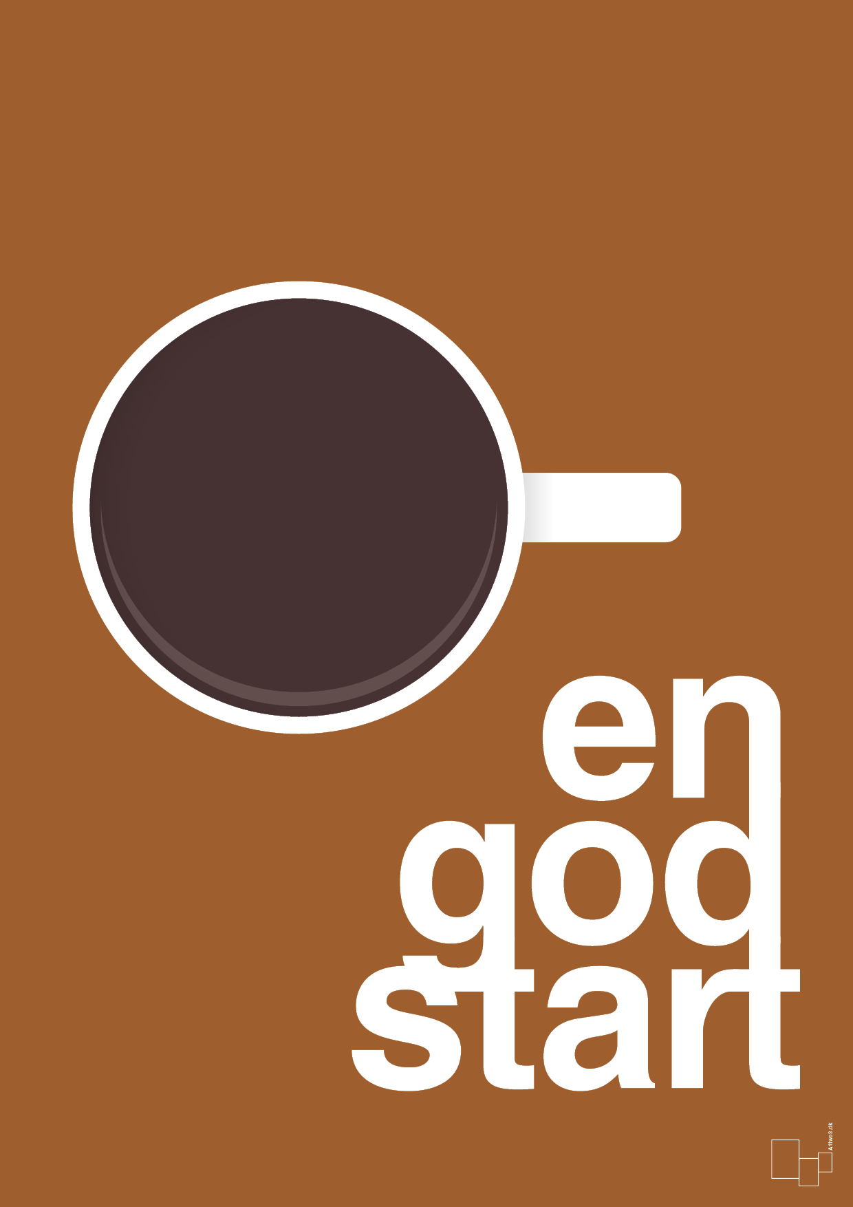 en god start - Plakat med Mad & Drikke i Cognac