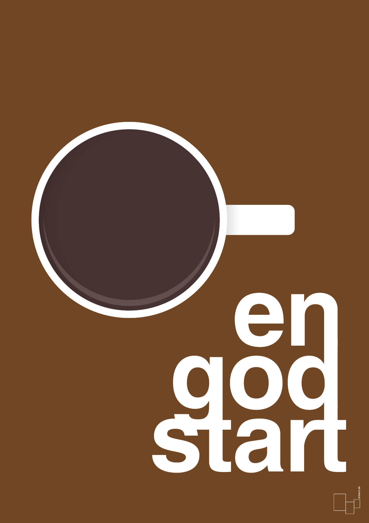 en god start - Plakat med Mad & Drikke i Dark Brown