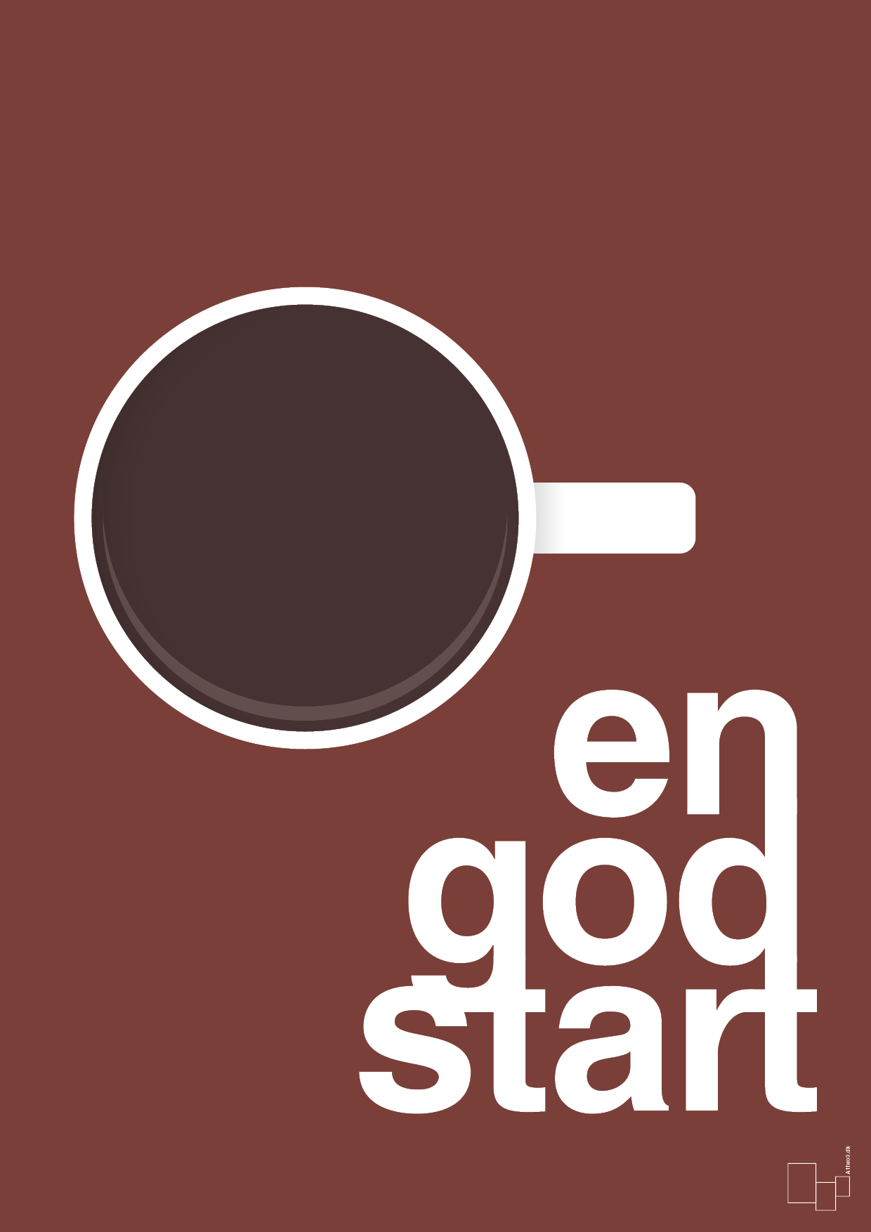 en god start - Plakat med Mad & Drikke i Red Pepper