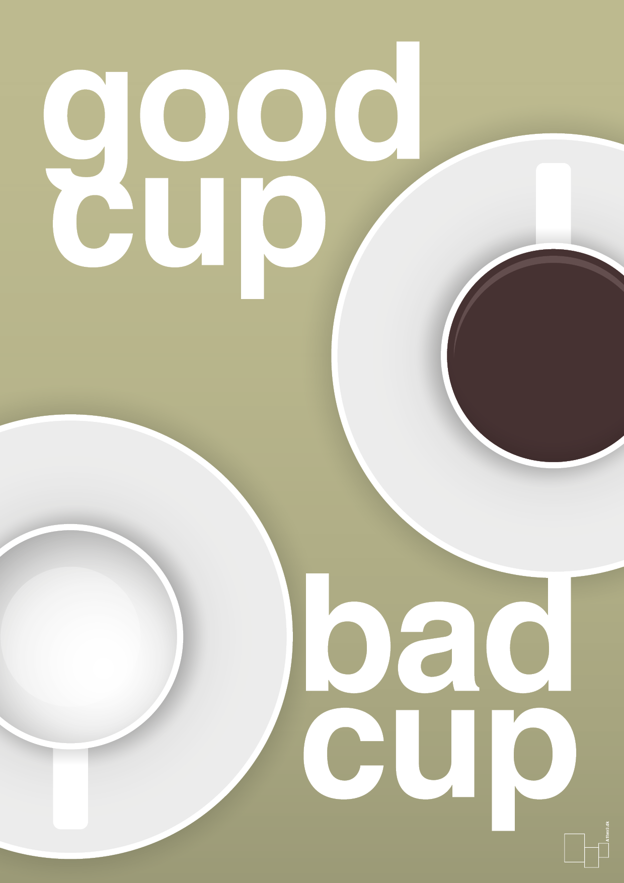 good cup - bad cup - Plakat med Mad & Drikke i Back to Nature