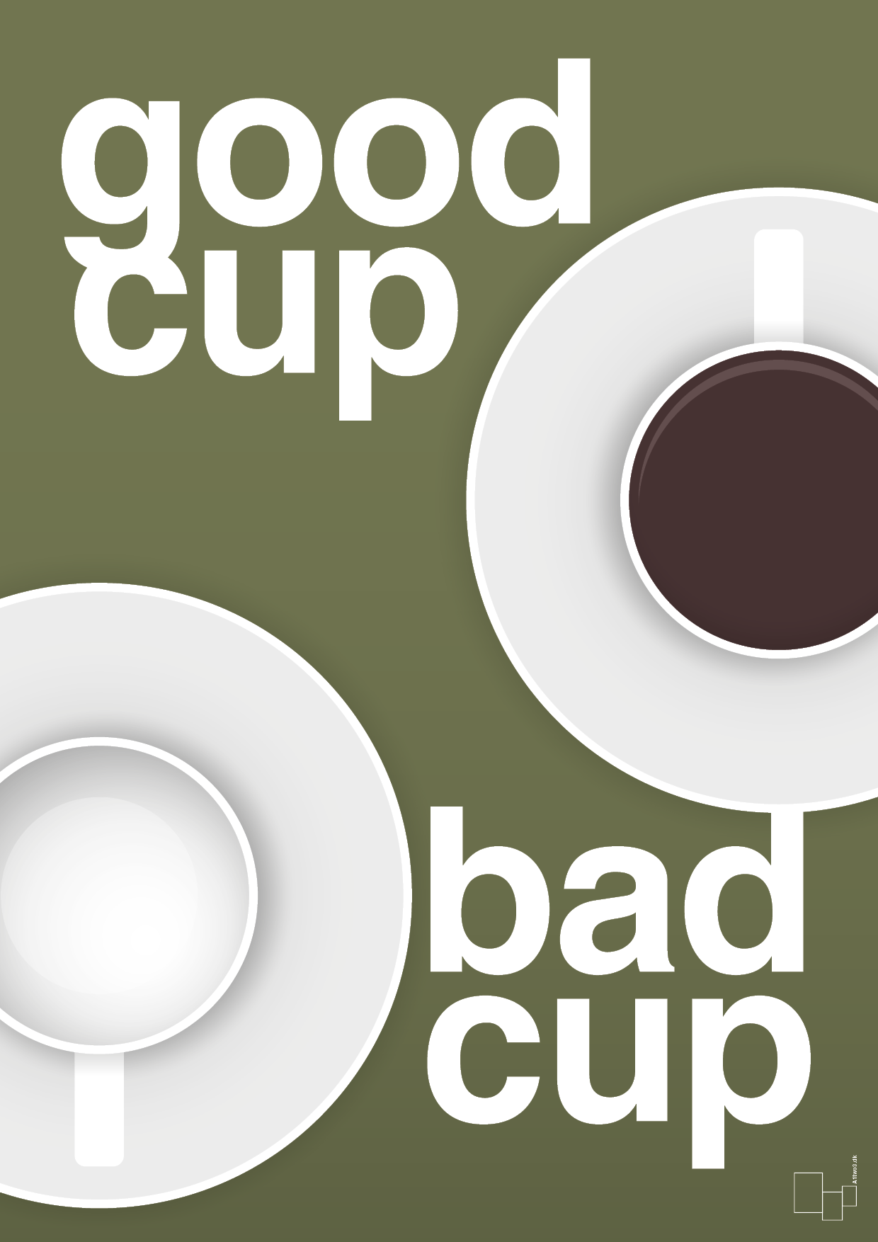 good cup - bad cup - Plakat med Mad & Drikke i Secret Meadow