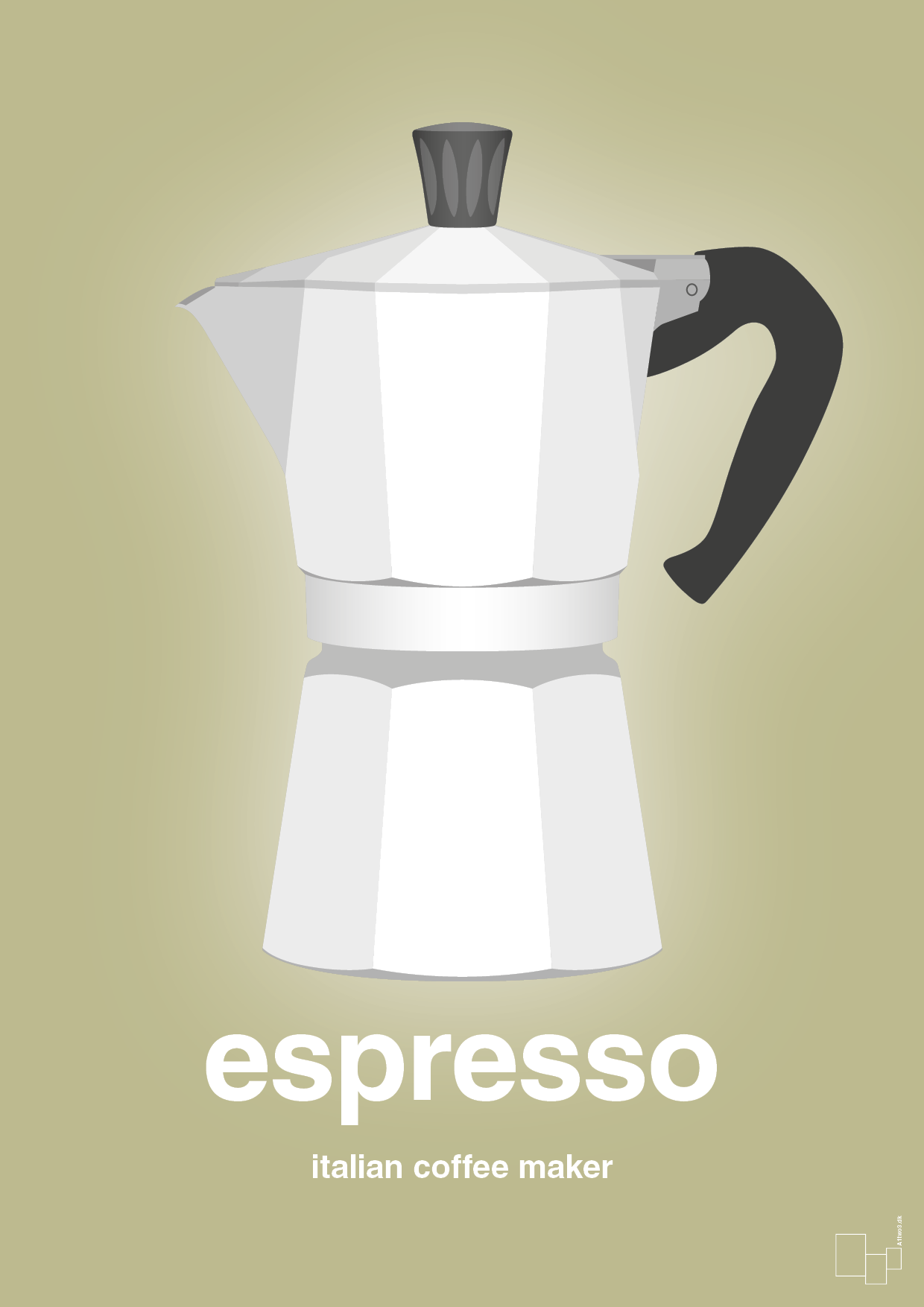 espresso - italian coffee maker - Plakat med Mad & Drikke i Back to Nature