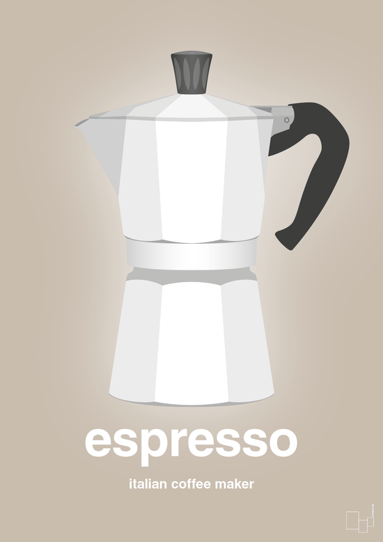 espresso - italian coffee maker - Plakat med Mad & Drikke i Creamy Mushroom
