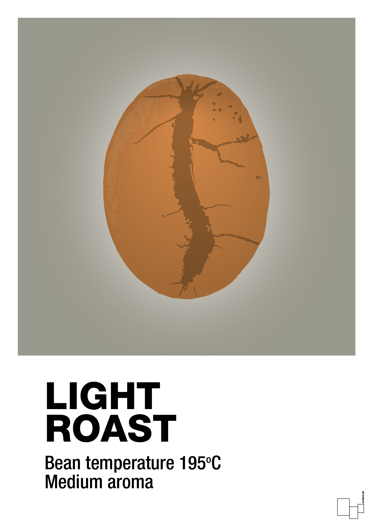 light roast - Plakat med Mad & Drikke i Battleship Gray