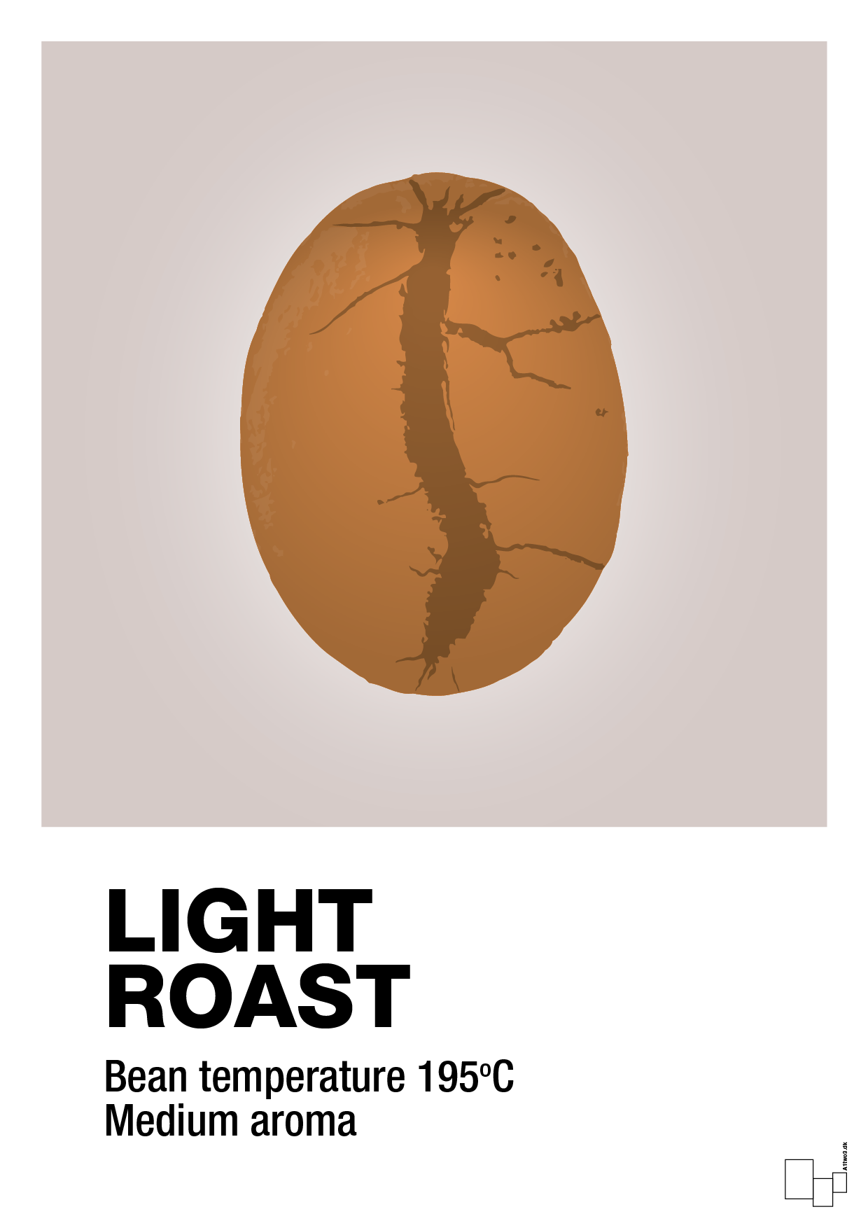 light roast - Plakat med Mad & Drikke i Broken Beige