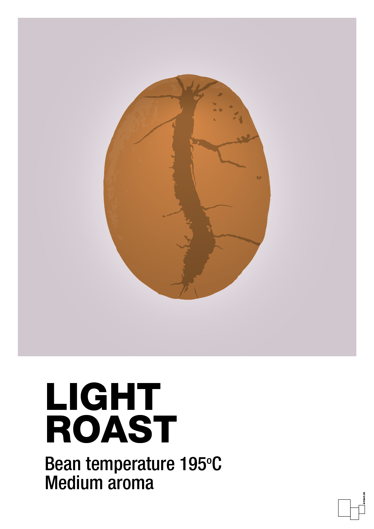 light roast - Plakat med Mad & Drikke i Dusty Lilac