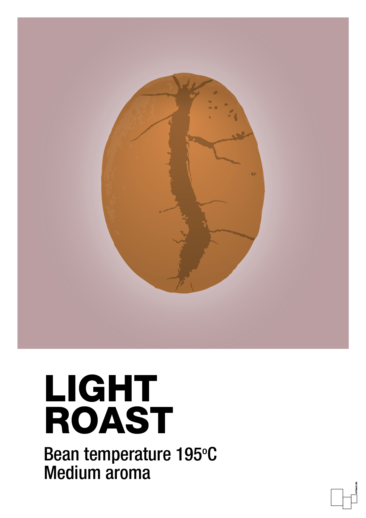 light roast - Plakat med Mad & Drikke i Light Rose