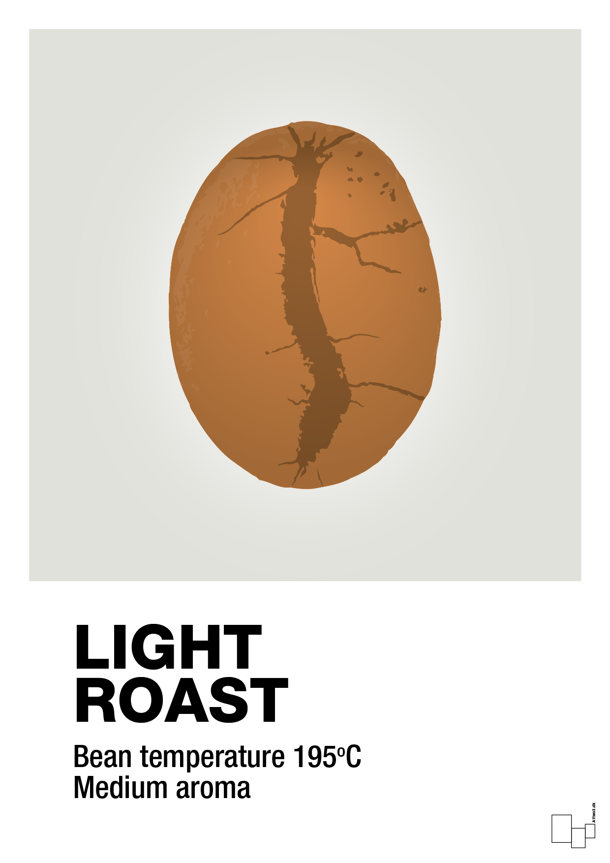 light roast - Plakat med Mad & Drikke i Painters White