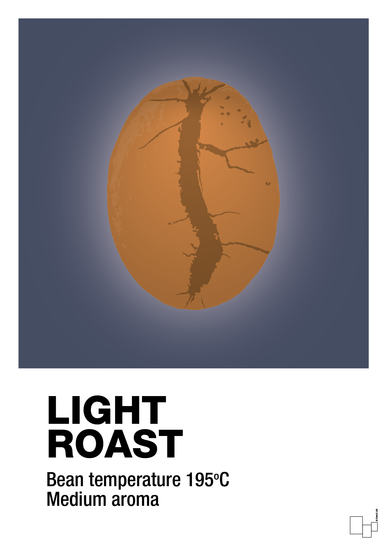 light roast - Plakat med Mad & Drikke i Petrol