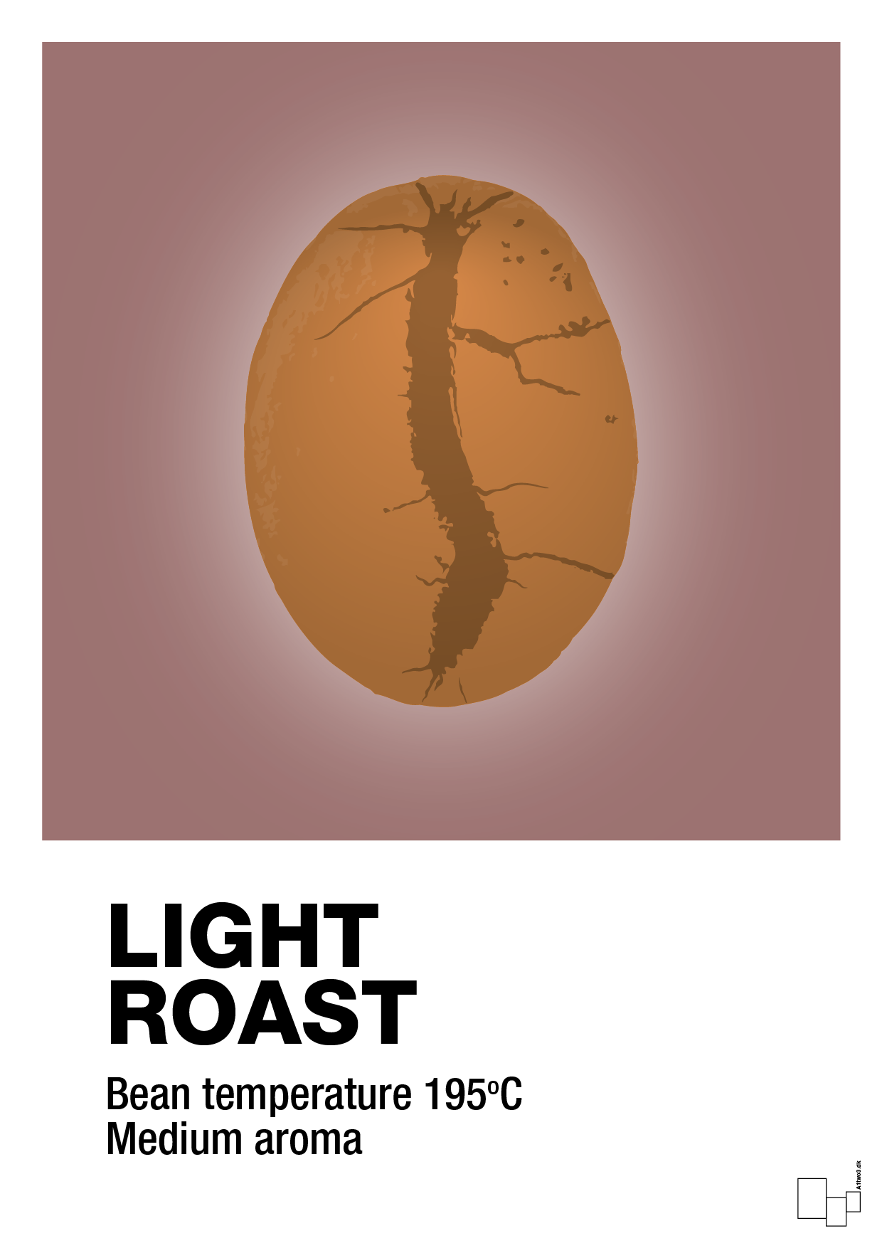 light roast - Plakat med Mad & Drikke i Plum