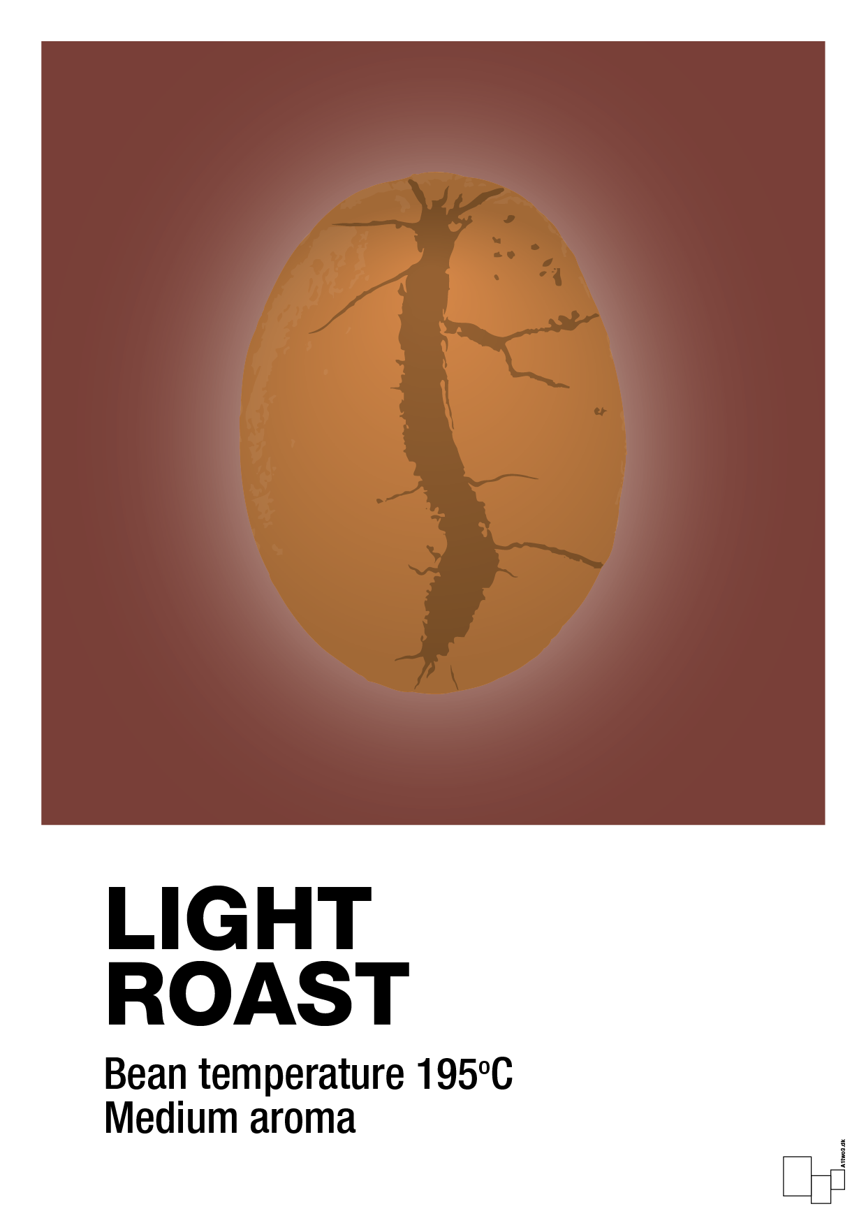 light roast - Plakat med Mad & Drikke i Red Pepper