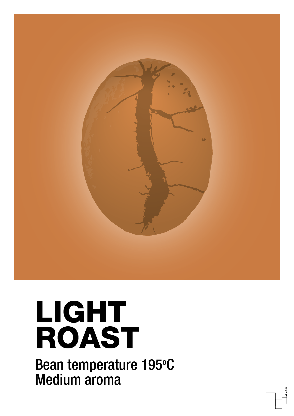 light roast - Plakat med Mad & Drikke i Rumba Orange