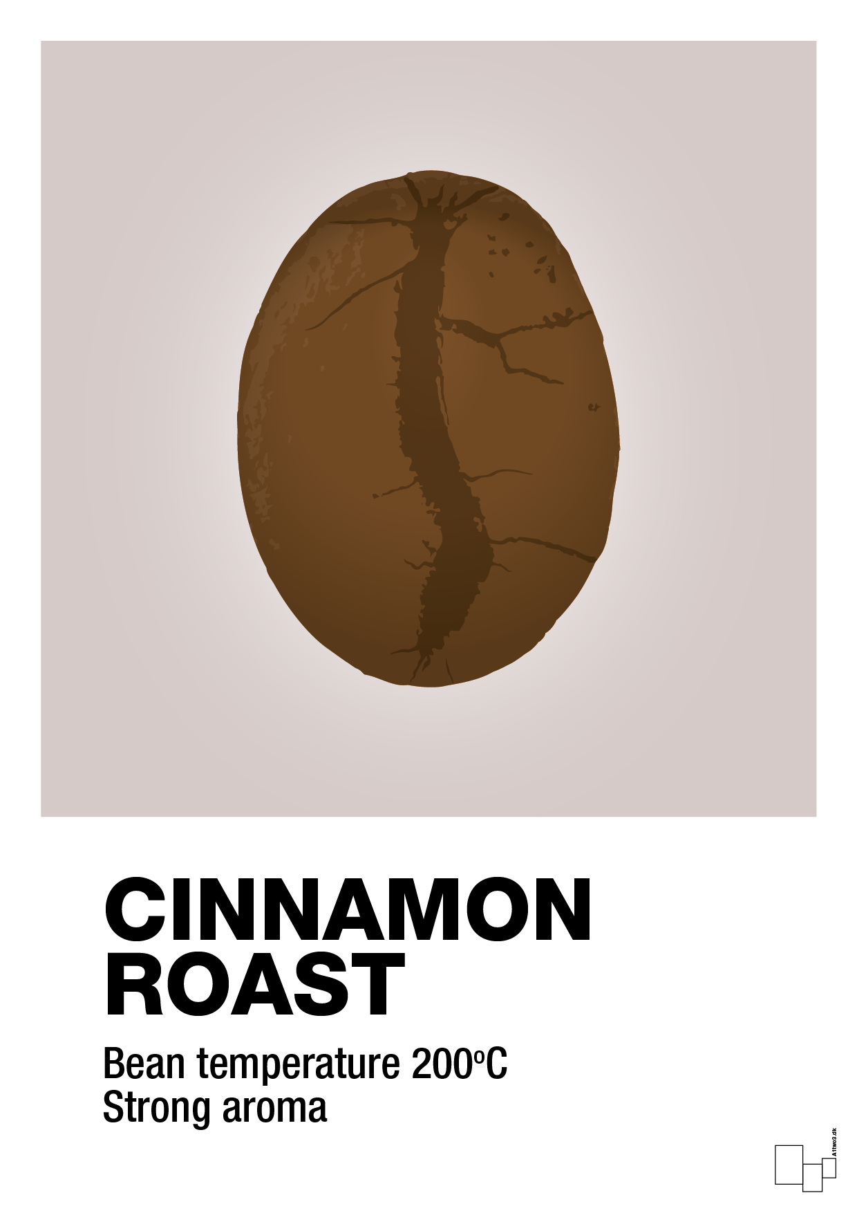 cinnamom roast - Plakat med Mad & Drikke i Broken Beige