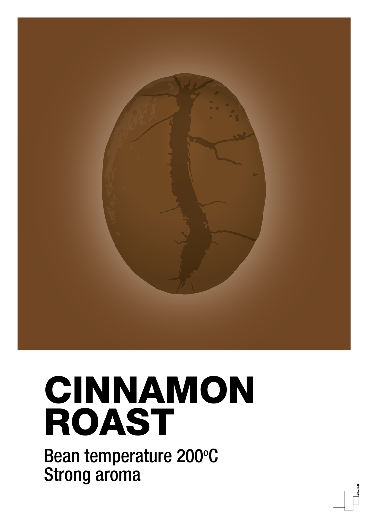 cinnamom roast - Plakat med Mad & Drikke i Dark Brown