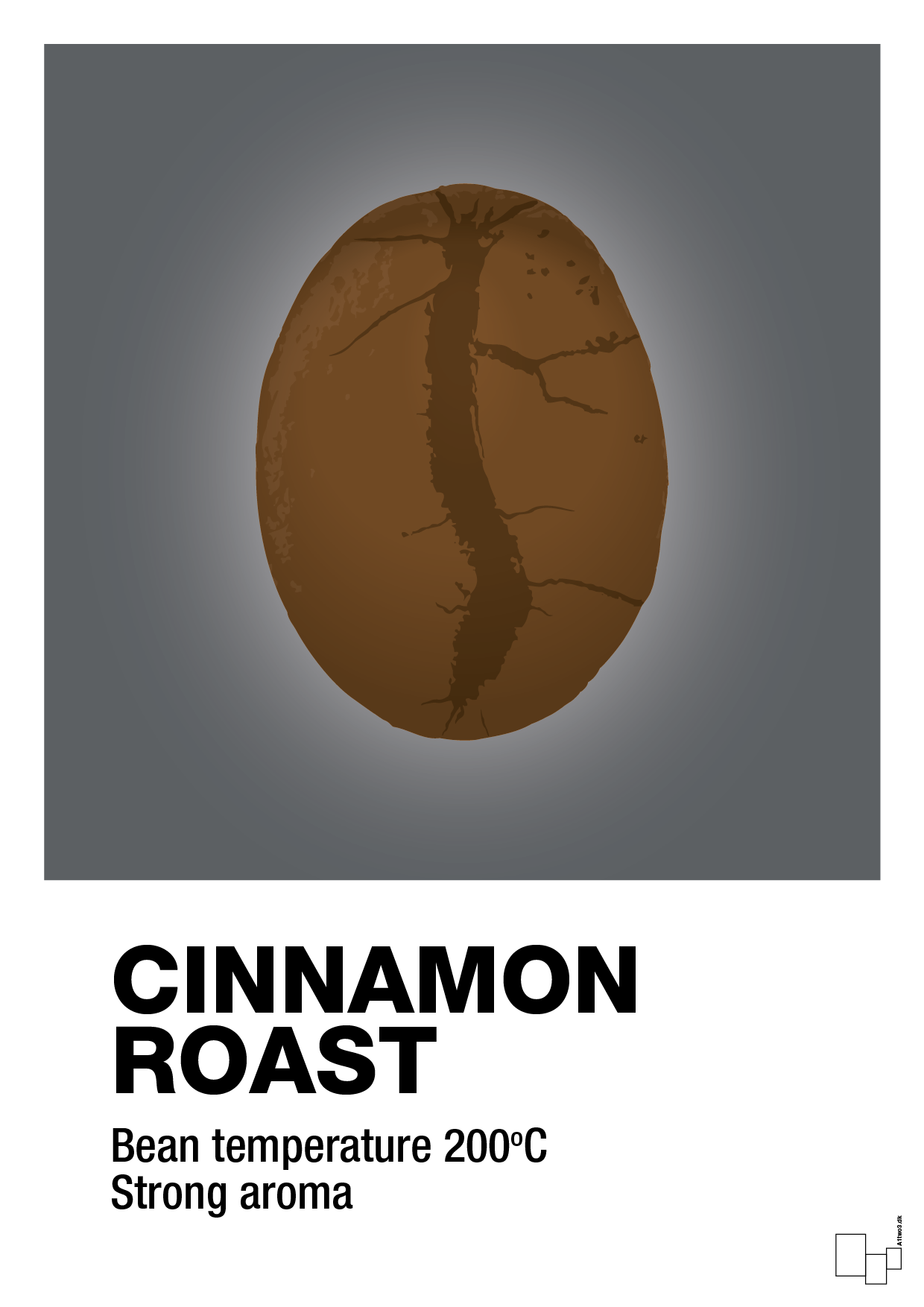 cinnamom roast - Plakat med Mad & Drikke i Graphic Charcoal