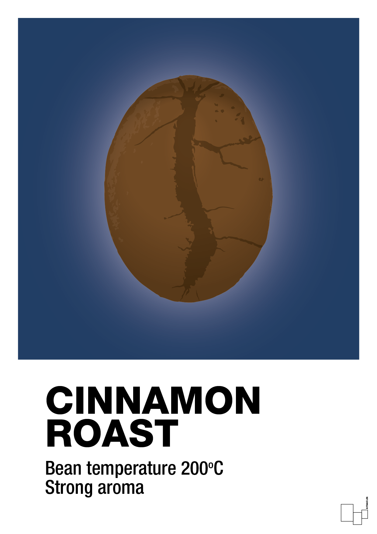 cinnamom roast - Plakat med Mad & Drikke i Lapis Blue