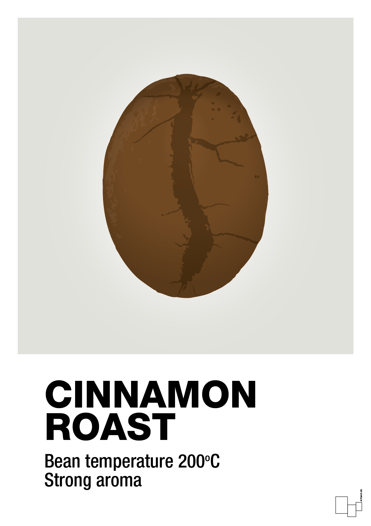 cinnamom roast - Plakat med Mad & Drikke i Painters White