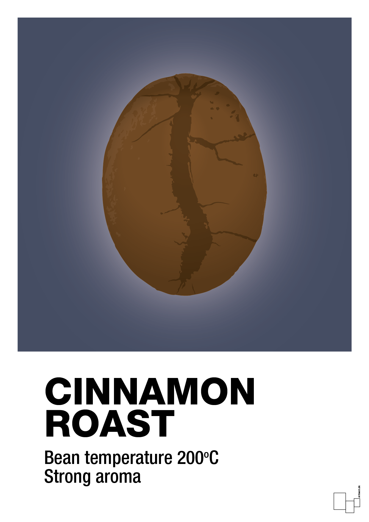 cinnamom roast - Plakat med Mad & Drikke i Petrol