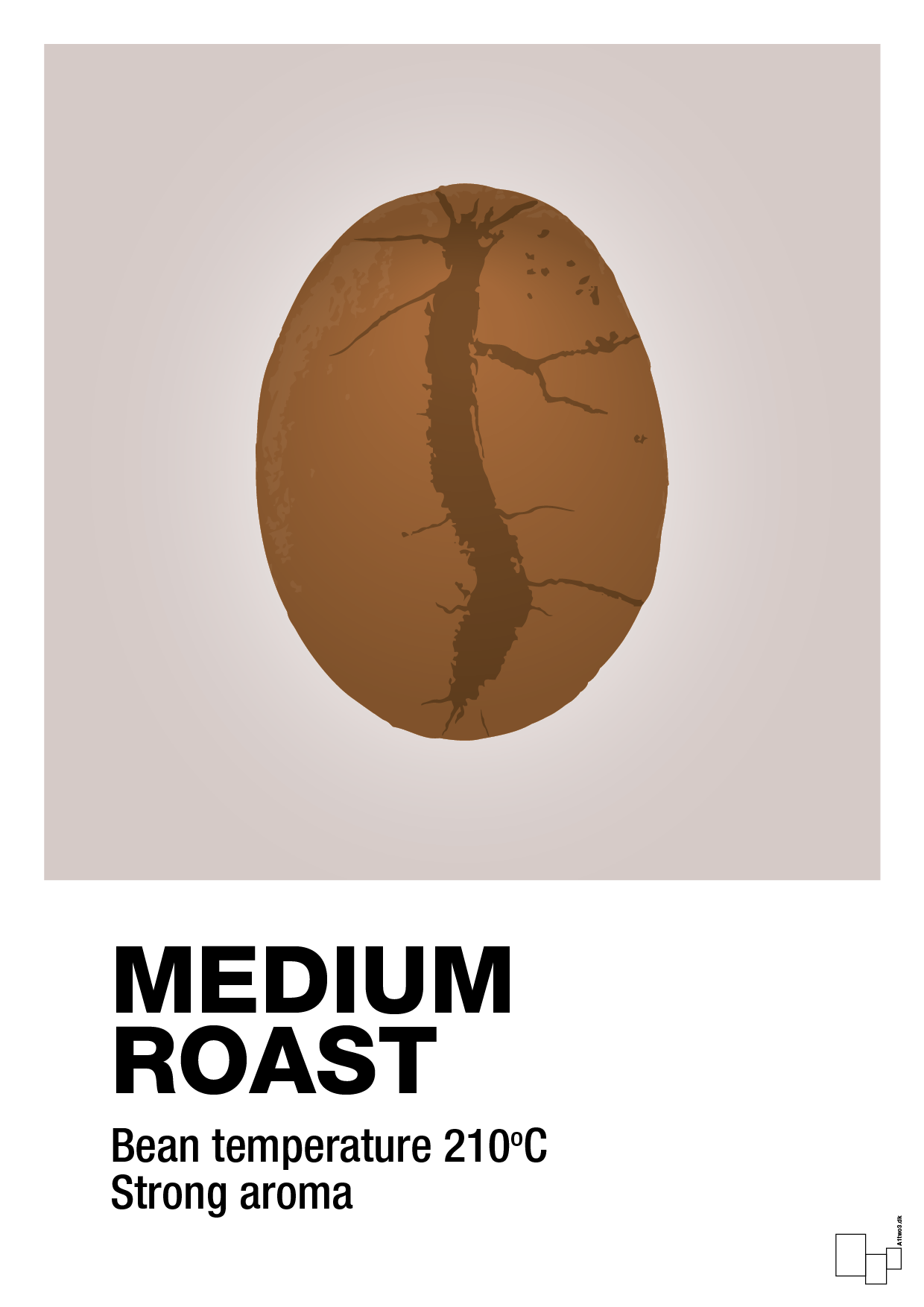 medium roast - Plakat med Mad & Drikke i Broken Beige