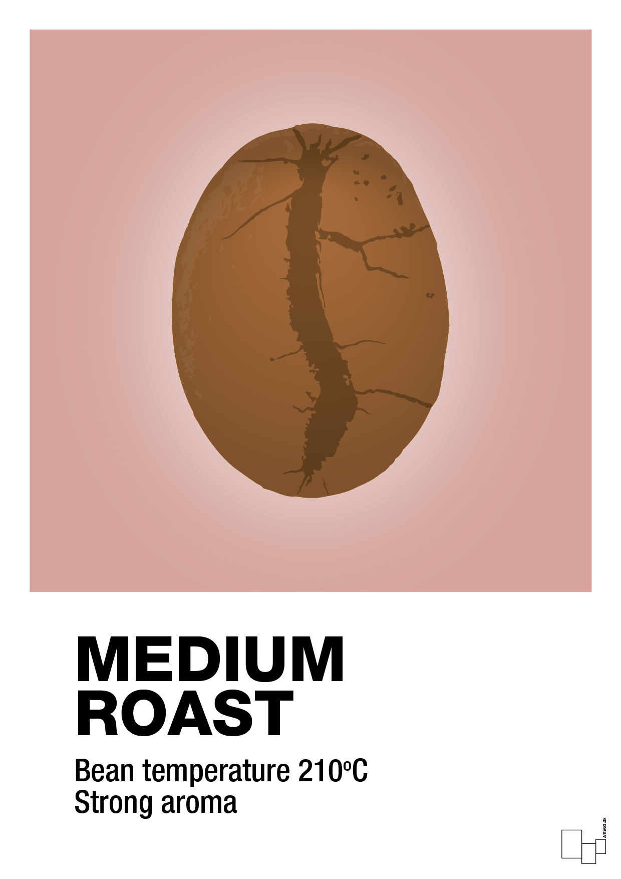 medium roast - Plakat med Mad & Drikke i Bubble Shell