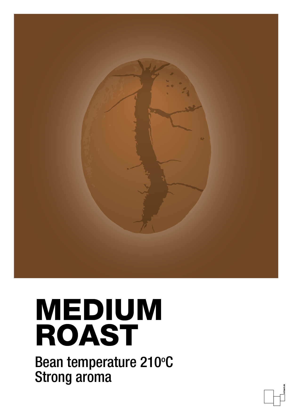 medium roast - Plakat med Mad & Drikke i Dark Brown
