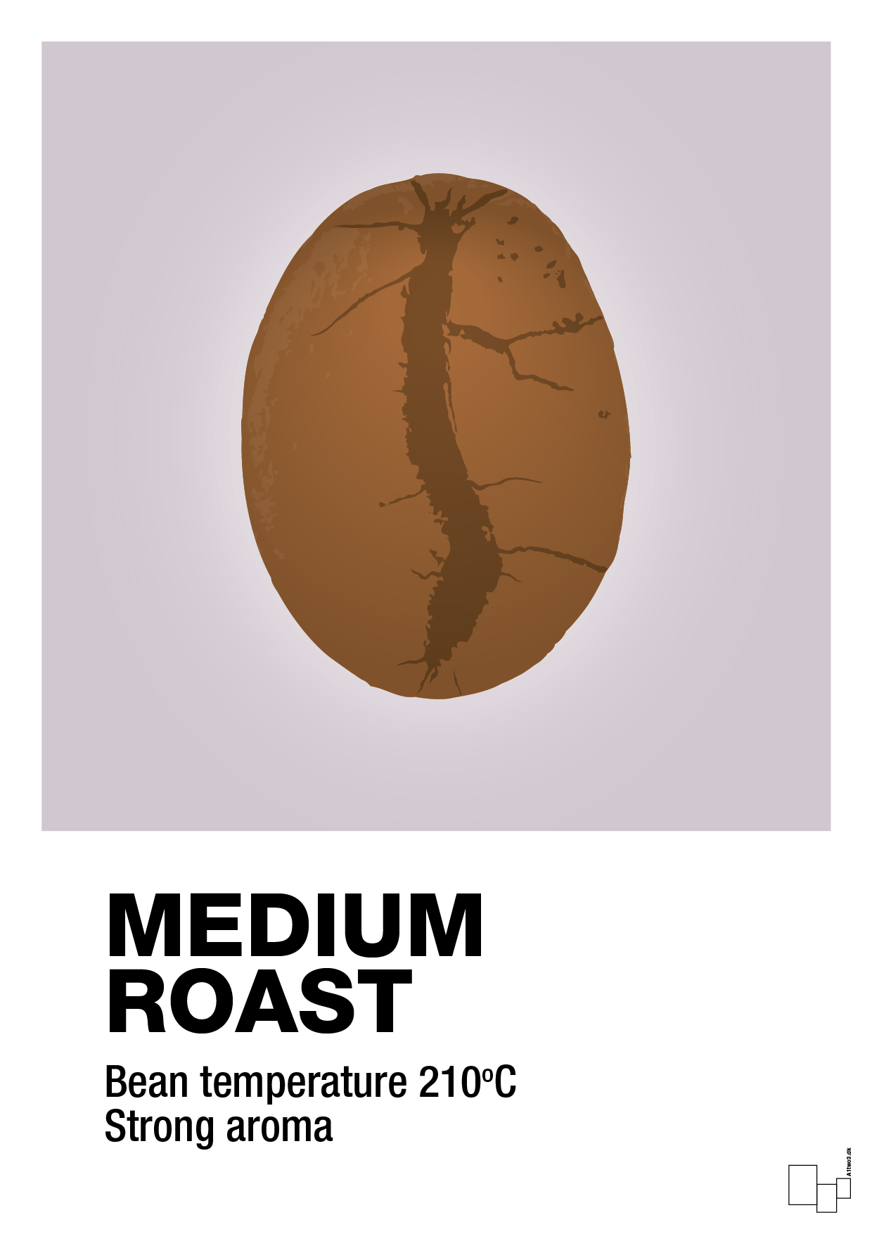 medium roast - Plakat med Mad & Drikke i Dusty Lilac