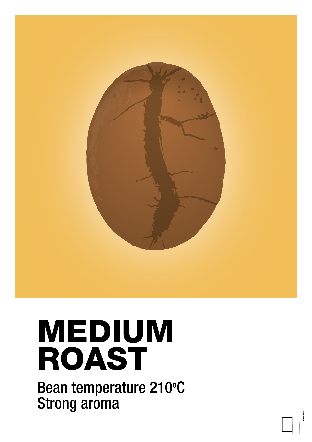 medium roast - Plakat med Mad & Drikke i Honeycomb