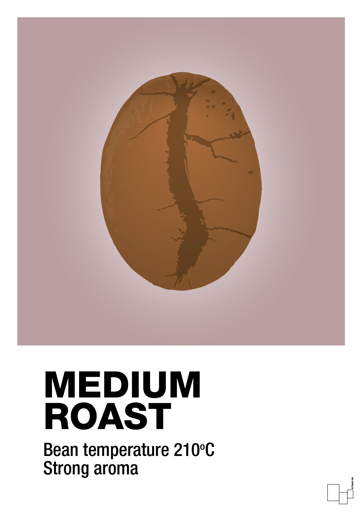 medium roast - Plakat med Mad & Drikke i Light Rose