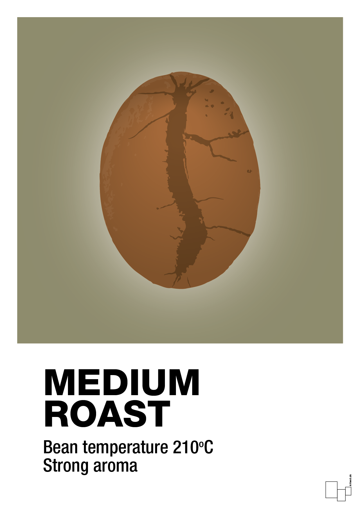 medium roast - Plakat med Mad & Drikke i Misty Forrest