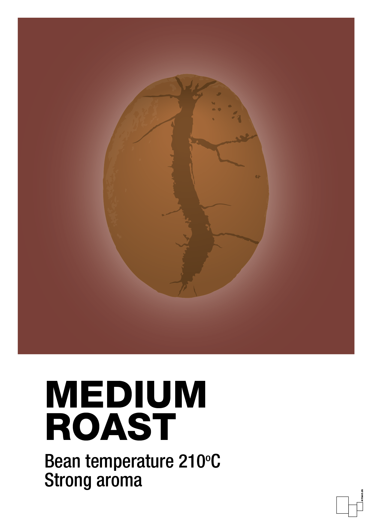 medium roast - Plakat med Mad & Drikke i Red Pepper