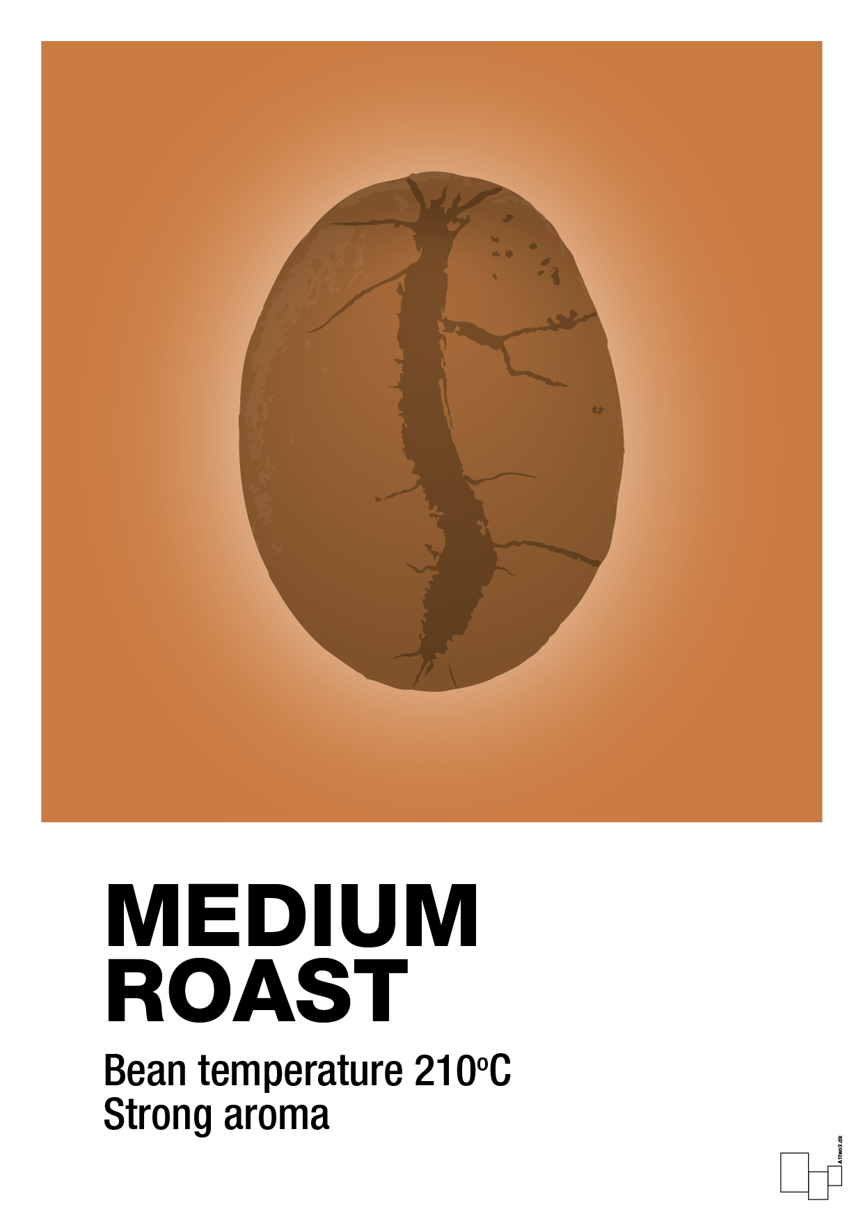 medium roast - Plakat med Mad & Drikke i Rumba Orange