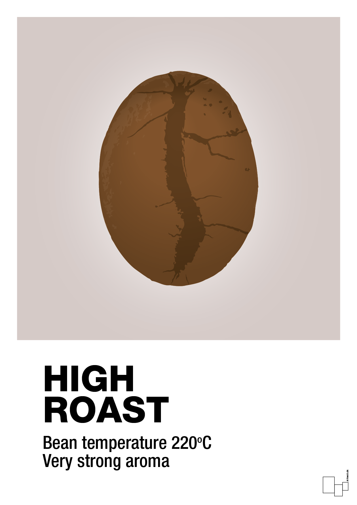 high roast - Plakat med Mad & Drikke i Broken Beige
