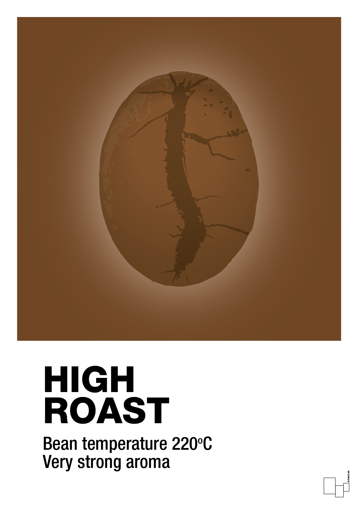 high roast - Plakat med Mad & Drikke i Dark Brown