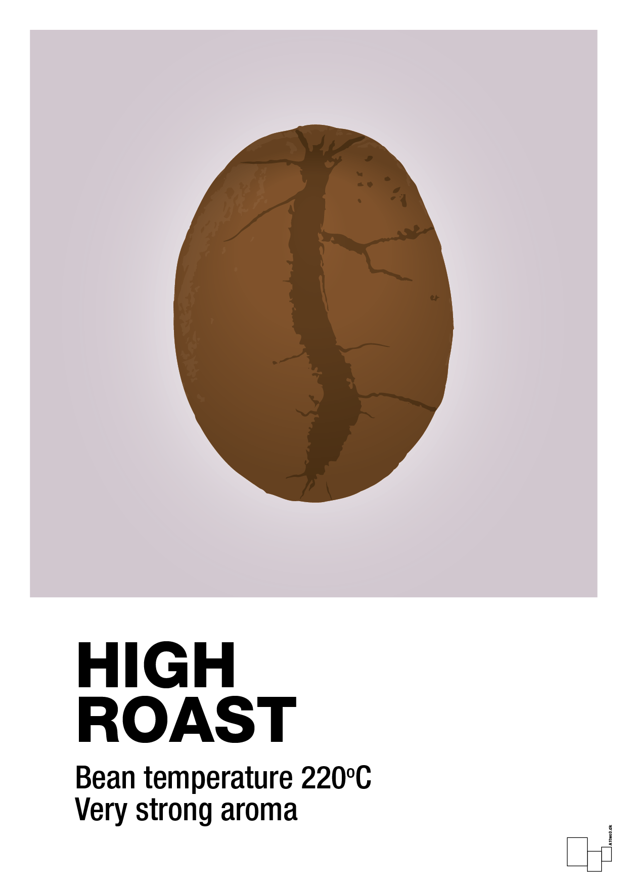 high roast - Plakat med Mad & Drikke i Dusty Lilac