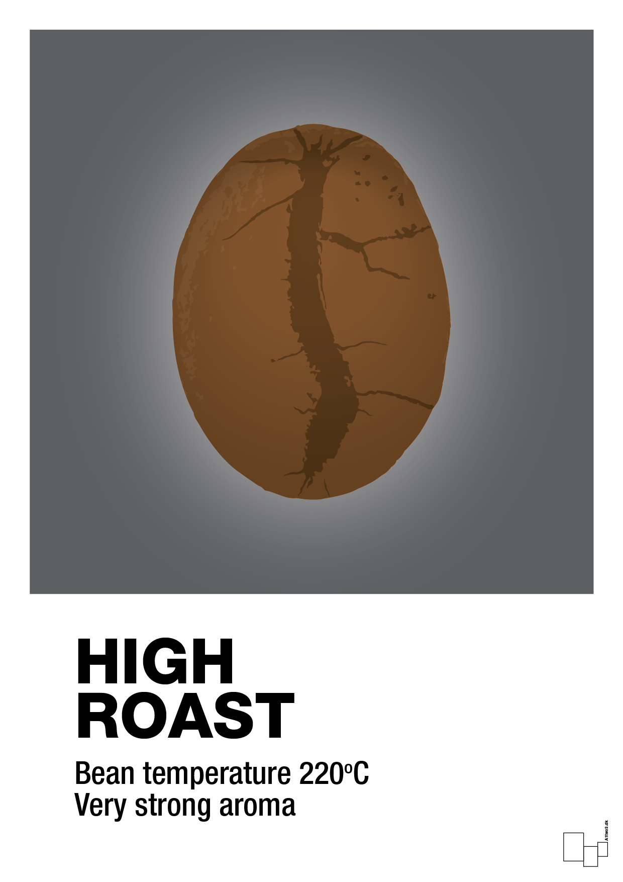 high roast - Plakat med Mad & Drikke i Graphic Charcoal