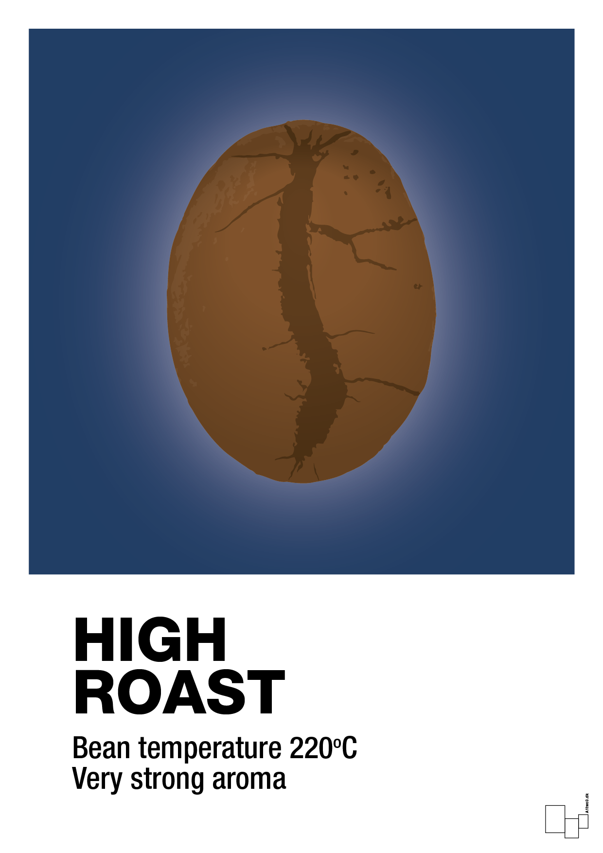 high roast - Plakat med Mad & Drikke i Lapis Blue